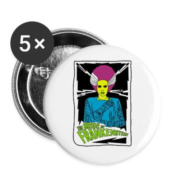 Braut von Franky Retro Poster Design - Buttons groß 56 mm (5er Pack) - Weiß - Vorne