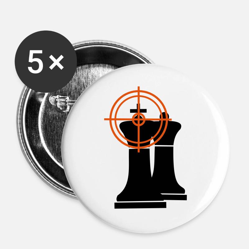 Checkmate - Buttons large 2.2''/56 mm (5-pack) - white
