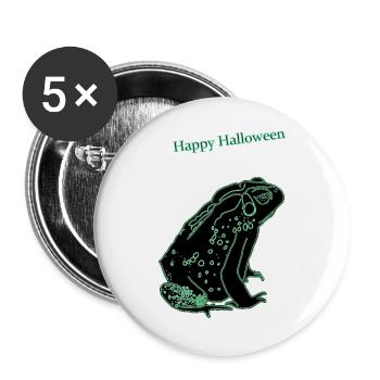 Halloween Toad - Buttons large 2.2''/56 mm (5-pack) - white - Front