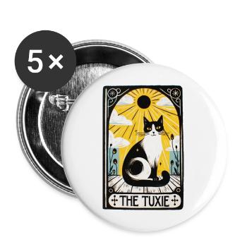 Tarot de lutin - Lot de 5 grands badges (56 mm) - blanc - Devant