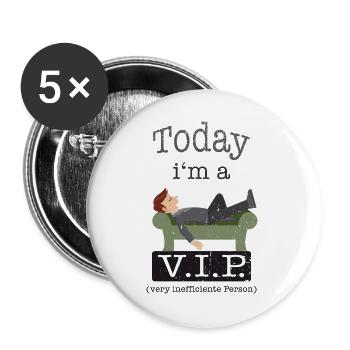 Today at a VIP | modificated - Buttons large 2.2''/56 mm (5-pack) - white - Front