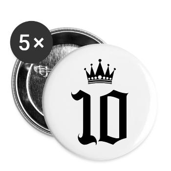 10 Crowns - Buttons large 2.2''/56 mm (5-pack) - white - Front