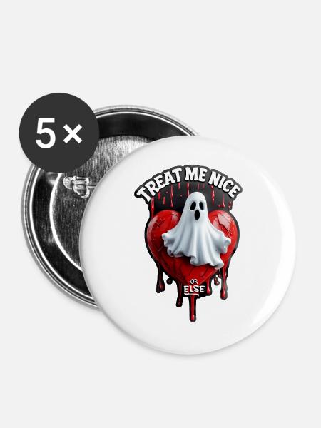 Behandle mich richtig, sonst...! - Buttons groß 56 mm (5er Pack) - Weiß