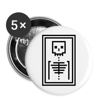Bones - Buttons large 2.2''/56 mm (5-pack) - white - Front