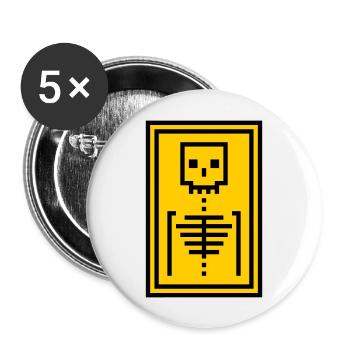 Bones - Buttons large 2.2''/56 mm (5-pack) - white - Front