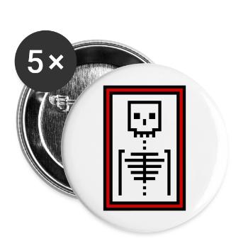Bones - Buttons large 2.2''/56 mm (5-pack) - white - Front