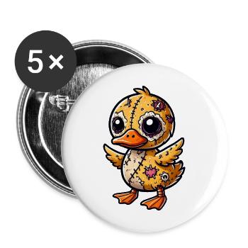 Meditating Duck Inner Peace Yoga Relaxation Rel - Buttons large 2.2''/56 mm (5-pack) - white - Front