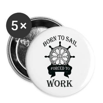 Sailing Water Sports Wind - Buttons large 2.2''/56 mm (5-pack) - white - Front