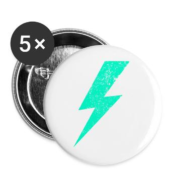 Electric flash in pastel - Buttons large 2.2''/56 mm (5-pack) - white - Front