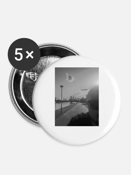 FRANCOFORTE - Buttons groß 56 mm (5er Pack) - Weiß