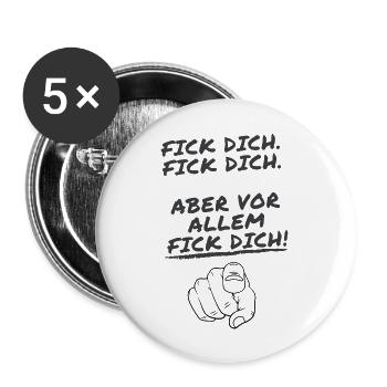 Fierce Statement by Ivye - Buttons groß 56 mm (5er Pack) - Weiß - Vorne