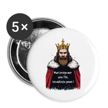 Très grand lit 65167 - Lot de 5 grands badges (56 mm) - blanc - Devant