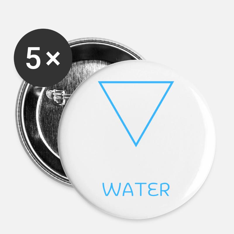 Water Element - Buttons large 2.2''/56 mm (5-pack) - white