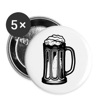 Beer Glass - Buttons large 2.2''/56 mm (5-pack) - white - Front