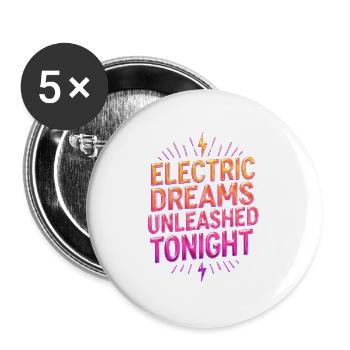 Elektrische Träume - Reves Electriques - Buttons groß 56 mm (5er Pack) - Weiß - Vorne