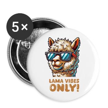 Llama Sunglasses - Buttons large 2.2''/56 mm (5-pack) - white - Front