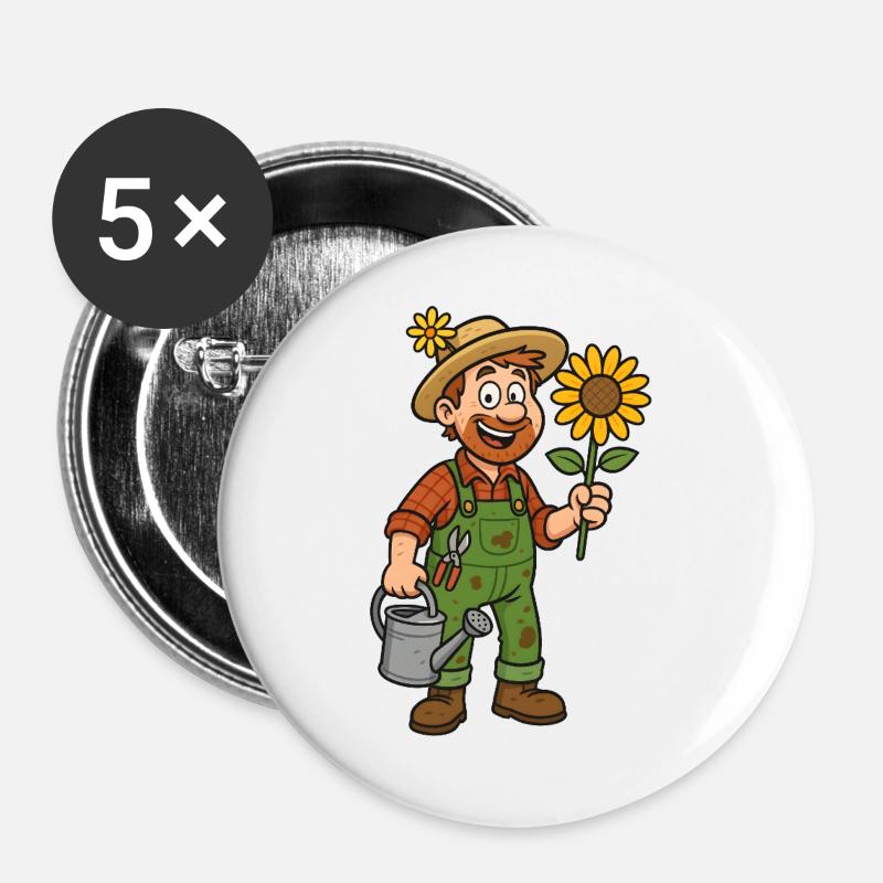 Gardener - Buttons large 2.2''/56 mm (5-pack) - white