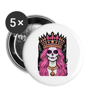 Königin der Edelsteine - Illustration - Buttons groß 56 mm (5er Pack) - Weiß - Vorne