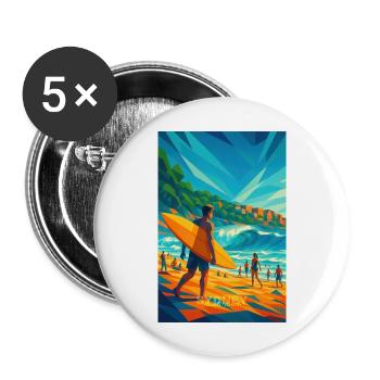 Sydney BONDI BEACH – Height in Harmony - Buttons large 2.2''/56 mm (5-pack) - white - Front