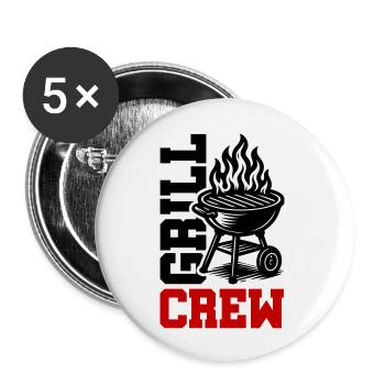 Grill Crew - Buttons large 2.2''/56 mm (5-pack) - white - Front