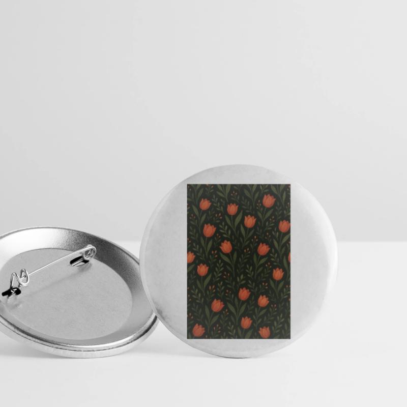 Tulip Pattern Buttons large 2.2''/56 mm (5-pack)