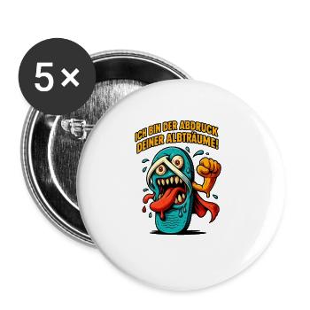 Démon à la Langue du Cauchemar - Lot de 5 grands badges (56 mm) - blanc - Devant