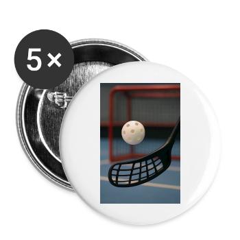 Sport - Unihockey - Buttons groß 56 mm (5er Pack) - Weiß - Vorne