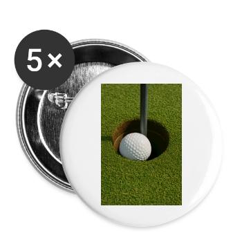 Sport - Golf - Lot de 5 grands badges (56 mm) - blanc - Devant