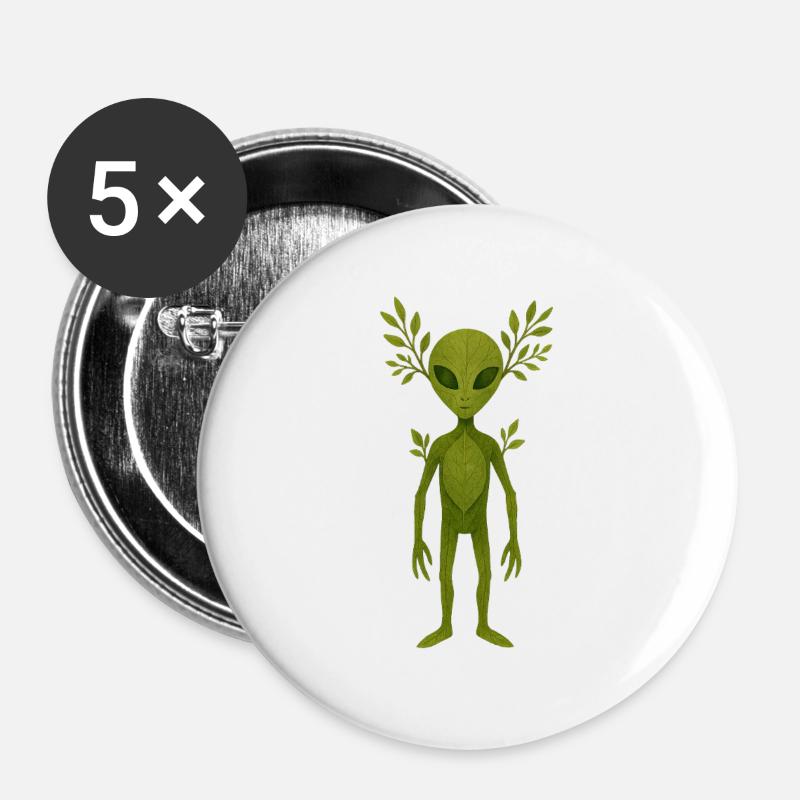 Comte - Lot de 5 grands badges (56 mm) - blanc