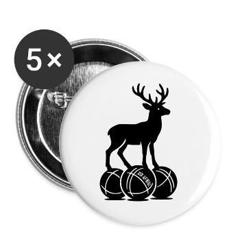 Bock auf Boule - Buttons groß 56 mm (5er Pack) - Weiß - Vorne