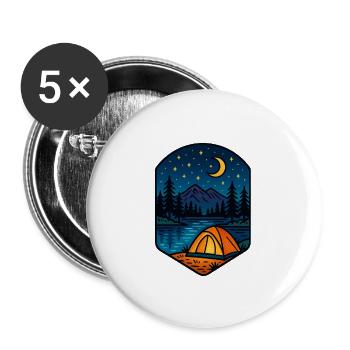 Évasion du lac étoilé - Lot de 5 grands badges (56 mm) - blanc - Devant