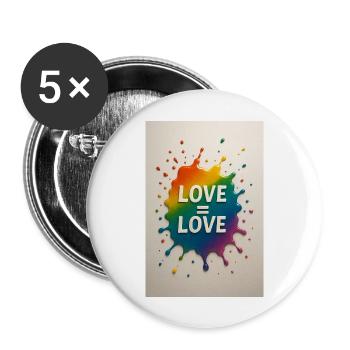 L’amour est l’amour - Lot de 5 grands badges (56 mm) - blanc - Devant