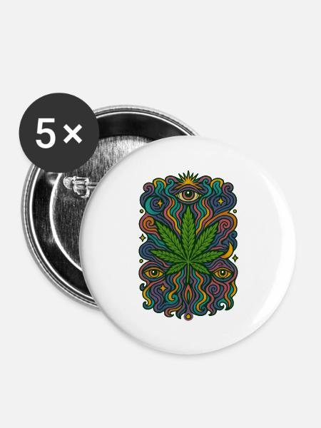 13 - Buttons groß 56 mm (5er Pack) - Weiß