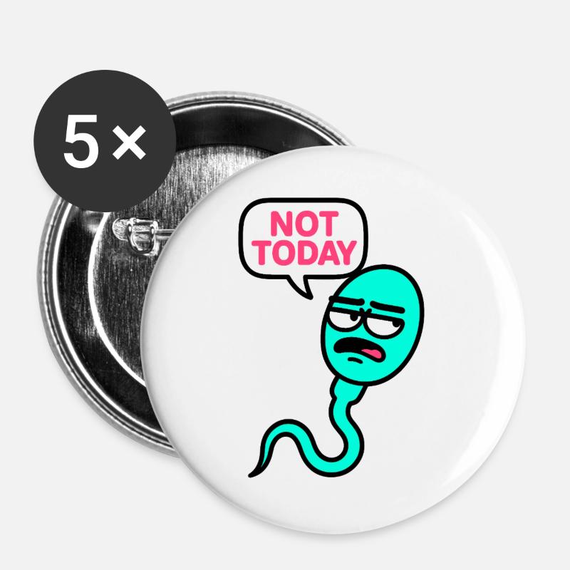 Expressive Sadface Snake Illustration - Buttons large 2.2''/56 mm (5-pack) - white