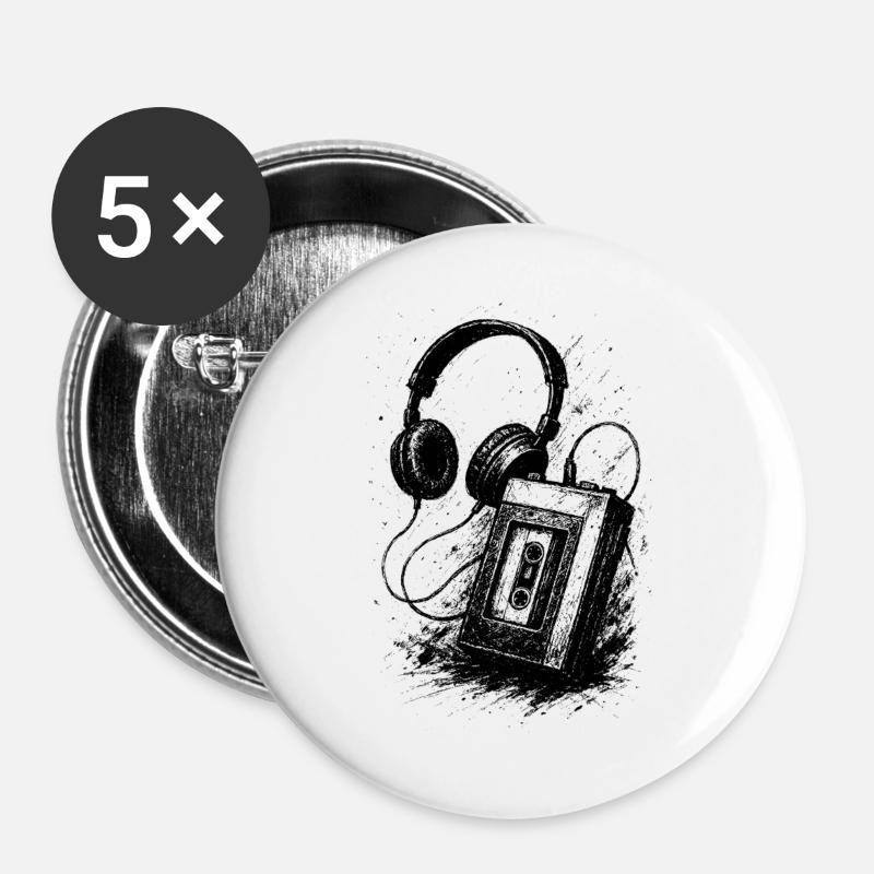Analog sound - Buttons large 2.2''/56 mm (5-pack) - white