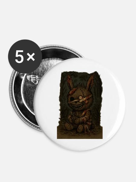 rabbit - Buttons groß 56 mm (5er Pack) - Weiß