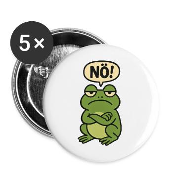 Déclaration, non, grenouille, tout simplement non - Lot de 5 grands badges (56 mm) - blanc - Devant