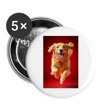 Flying Golden Joy - Buttons large 2.2''/56 mm (5-pack) - white - Front
