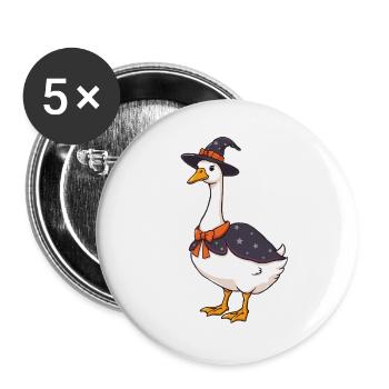 Oie - Lot de 5 grands badges (56 mm) - blanc - Devant