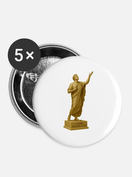 Himmlische Hoffnungskunst Statue - Buttons groß 56 mm (5er Pack) - Weiß