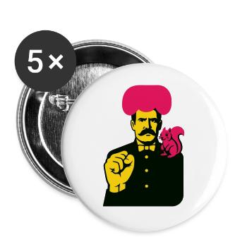 Strange Art Man - Buttons groß 56 mm (5er Pack) - Weiß - Vorne