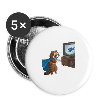 Unleash Your Inner Hero with the Quantum Splash Ki - Buttons groß 56 mm (5er Pack) - Weiß - Vorne
