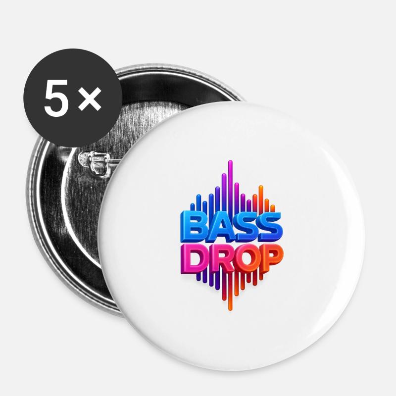 Vivid bass visualization - Buttons large 2.2''/56 mm (5-pack) - white