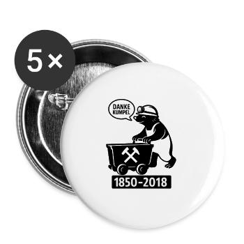 Mining Ruhr Area Thank you buddy 1850-2018 - Buttons large 2.2''/56 mm (5-pack) - white - Front