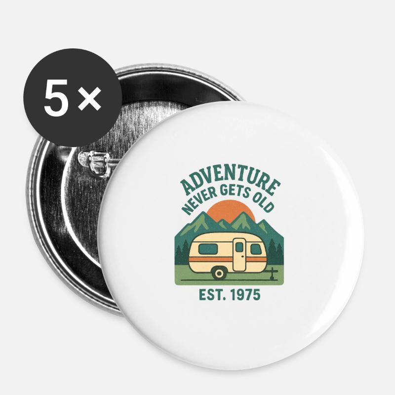 adventure - Buttons large 2.2''/56 mm (5-pack) - white