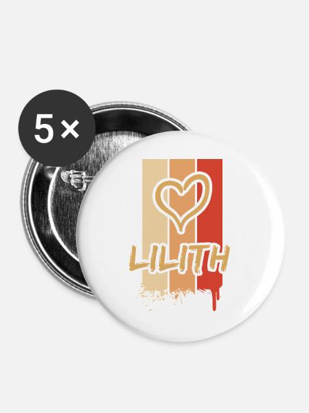 Lilith Lilith - Buttons groß 56 mm (5er Pack) - Weiß