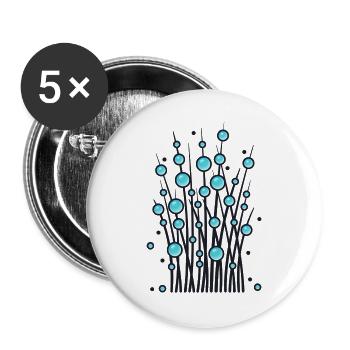 Luminous Ballen-Struktur - Buttons groß 56 mm (5er Pack) - Weiß - Vorne