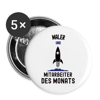 Employee of the Month Painter Best Man Painting - Buttons large 2.2''/56 mm (5-pack) - white - Front