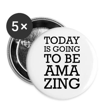 Amazing & Legendary – Statement for HIMYM Fans - Buttons large 2.2''/56 mm (5-pack) - white - Front