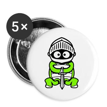 Turtle Knight Sword Fighter Armor Helmet - Buttons large 2.2''/56 mm (5-pack) - white - Front
